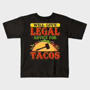 Will Give Legal Advice Lawyer Kids T-Shirt